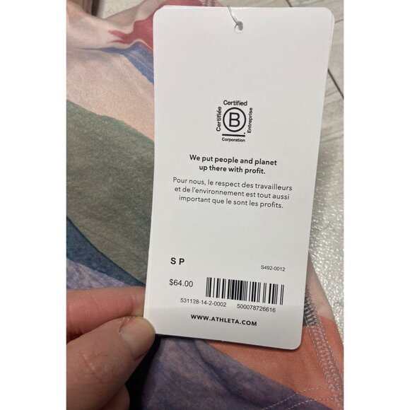 NWT Athleta Conscious Crop in Vibrance Orchid Pink-sz Small - Picture 6 of 9